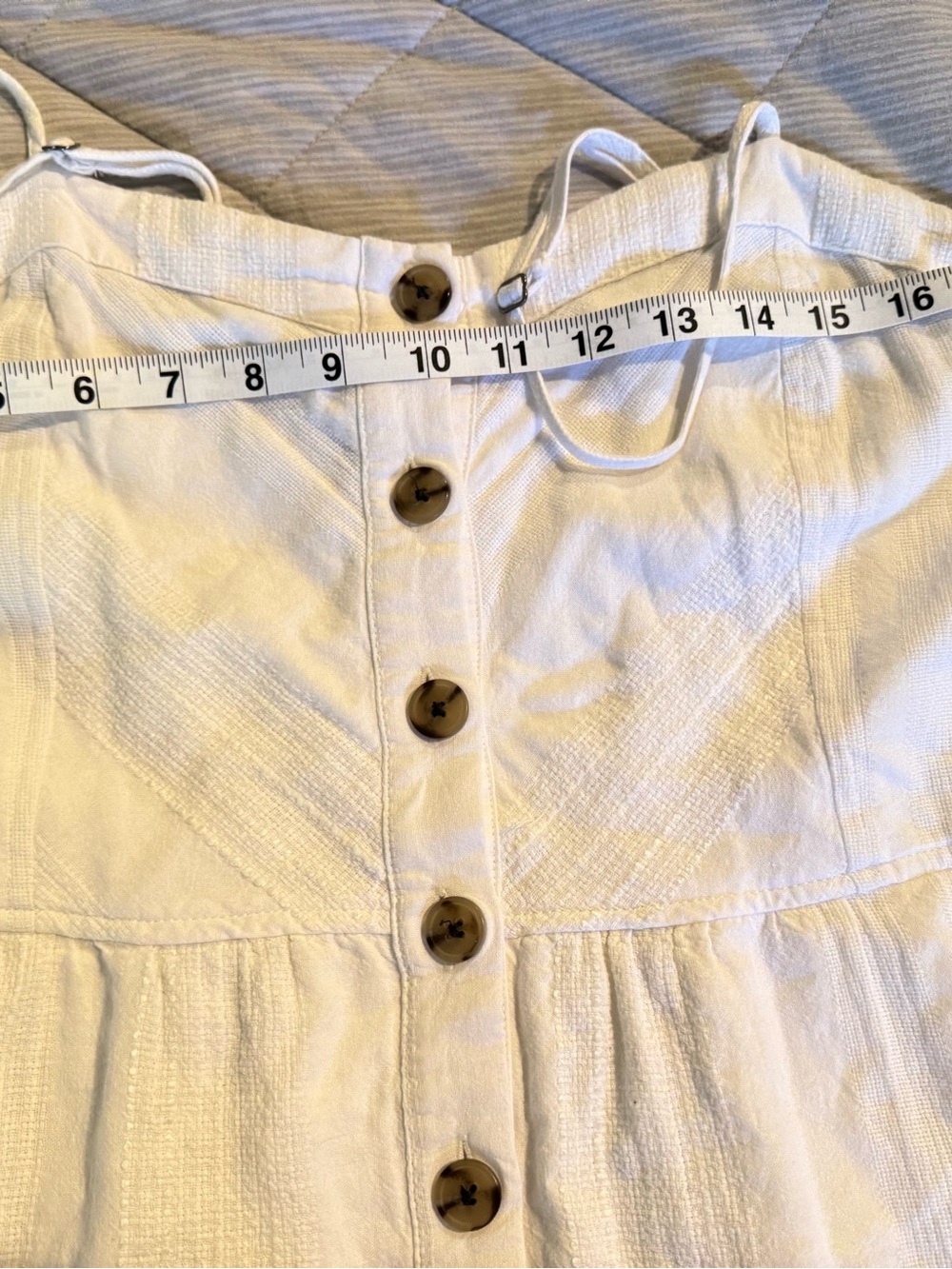 Universal Thread White Textured Button Front Sundress - Picture 7 of 14